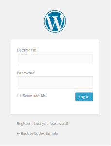 wordpress login